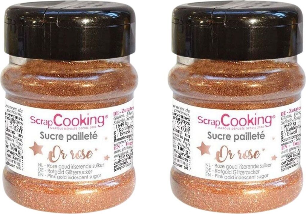 Roségoldener Glitzerzucker 320g