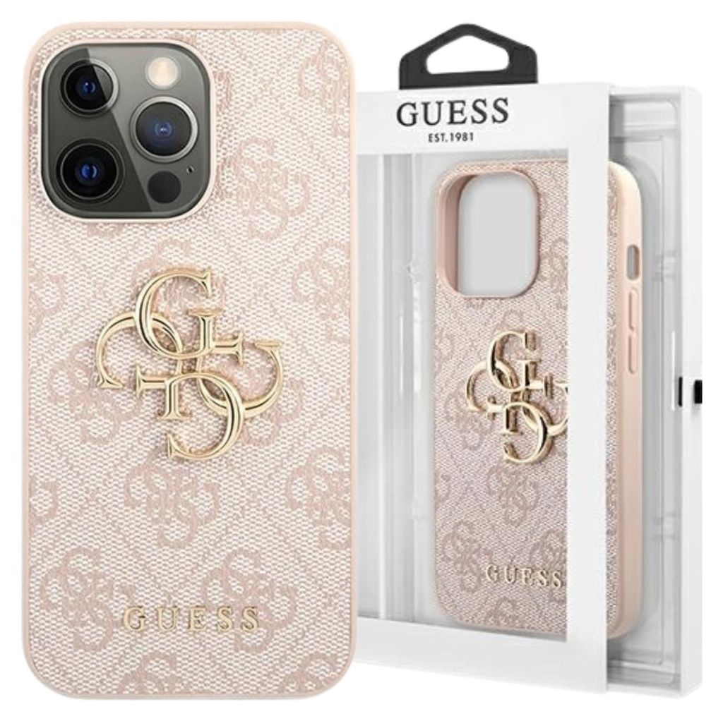 GUESS Hard Cover 4G Big Metal Logo Pink, für Apple iPhone Produktbild 