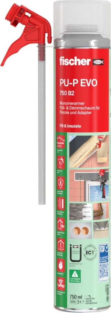fischer Monomerarmer PolyurethanSchaum PolyurethanP EVO 750 B2 12 Stk