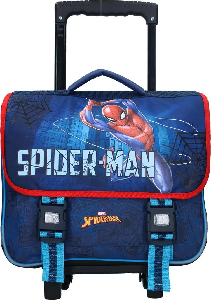 Spiderman Cartable à roulettes Marvel Rouge et Bleu pour l'école primaire