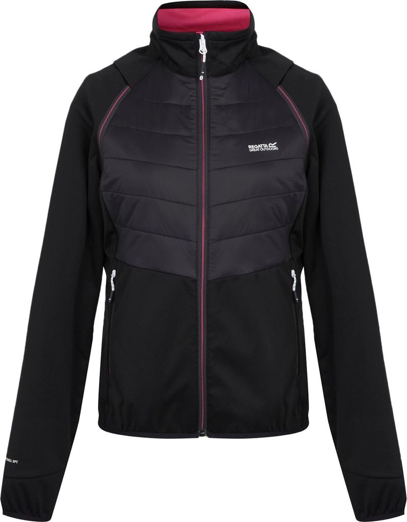 Regatta - "Steren II" Hybridjacke für Damen RG10401 (46 DE) (Schwarz/Flamingo-Rosa)