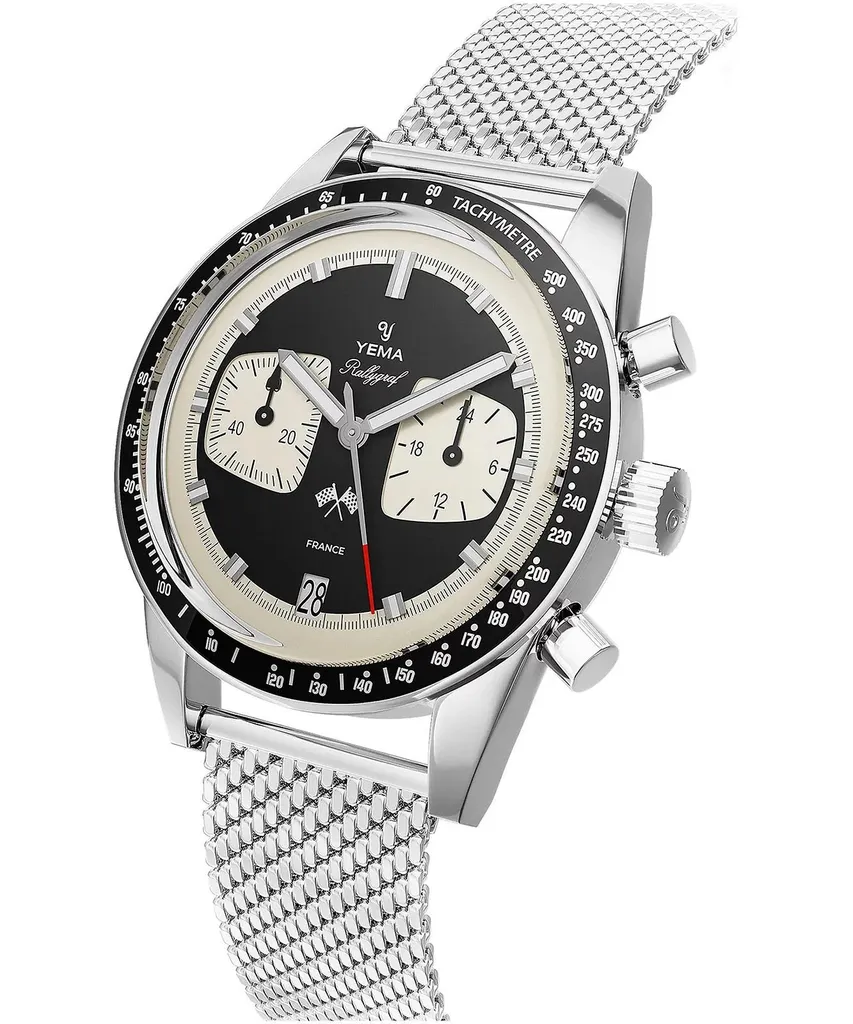 Yema Rallygraf Reverse Panda Chronograph - Montre Meca-Quartz Homme