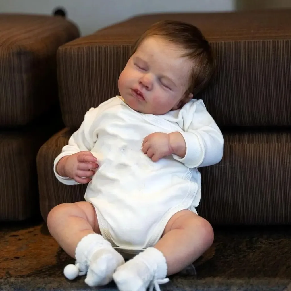 Reborn Baby Doll 50cm Silicone Souple Veines 3D Bébé Réaliste