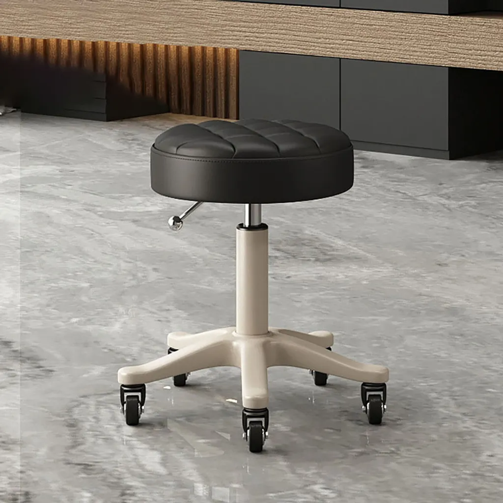 Tabouret de Travail Réglable Noir avec Assise Pivotante Confort Mfjd