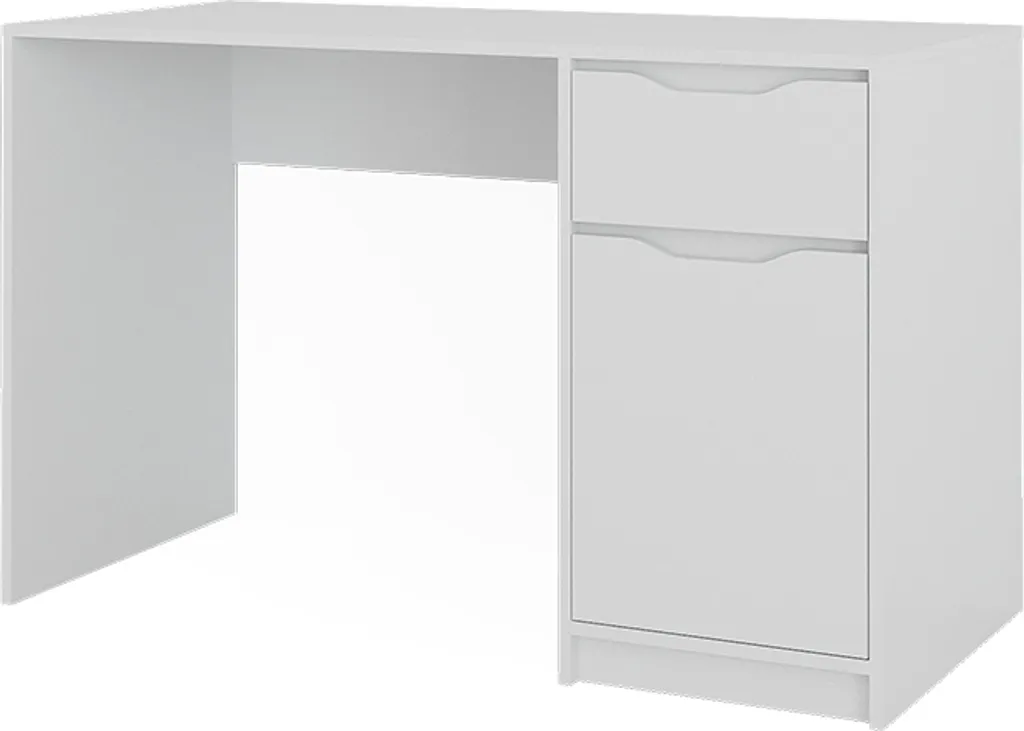 Bureau 120x55 cm Blanc avec Grand Tiroir de Rangement Vicco Ruben