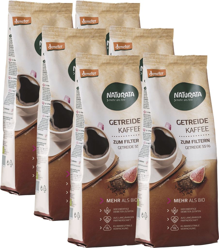 Getreidekaffee zum Filtern, 6x 500g