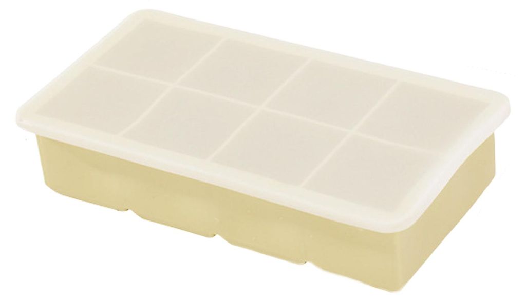 Große Silikon-Eiswürfelform mit Deckel, quadratisch, lebensmittelecht, für Gefrierschrank, Eiswürfelform zum einfachen Herauslösen, für Zuhau...