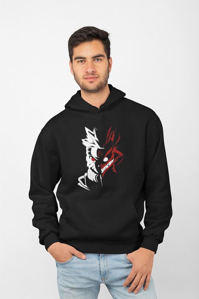 D&B Uni Hoodie AN00007 Naruto Schwarz-Größe L