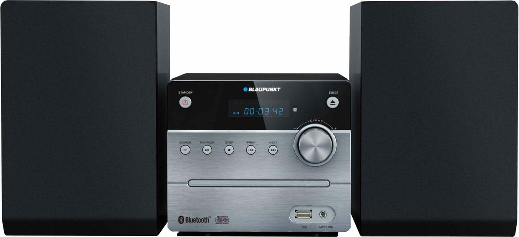Blaupunkt MS12BT, Heim-Audio-Mikrosystem, Schwarz, 5 W, FM, Produktbild 