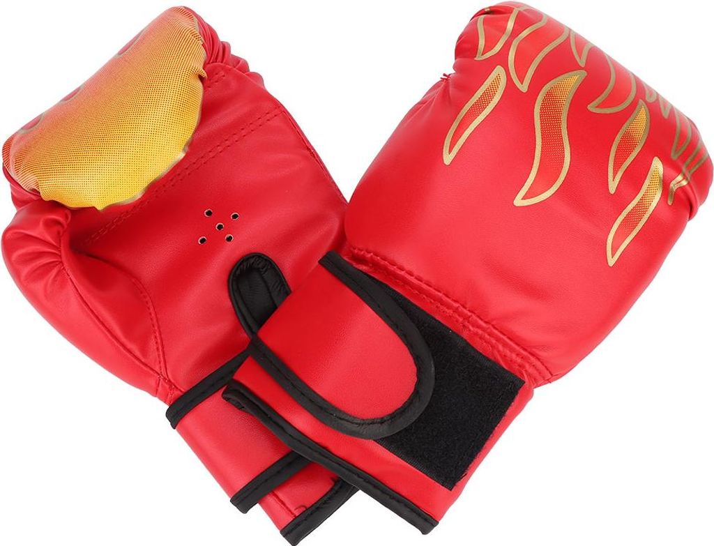 1 Paar Kinder Kinder PolyurethanKickboxhandschuhe Karate Muay Thai Guantes Sanda Trainingsausrüstungrot für Kinder