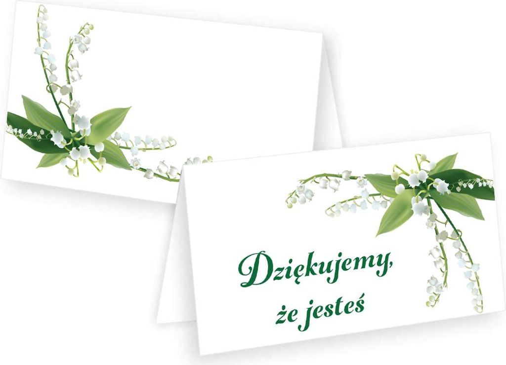 Tischkarten Danke fürs Maiglöckchen 5x8cm 10St