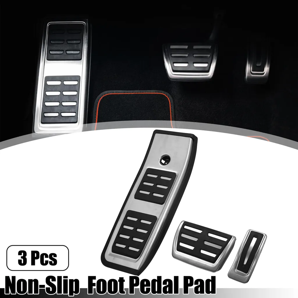 Lot de 3 Pédales de Frein et Essence en Alu Antidérapant pour Voiture
