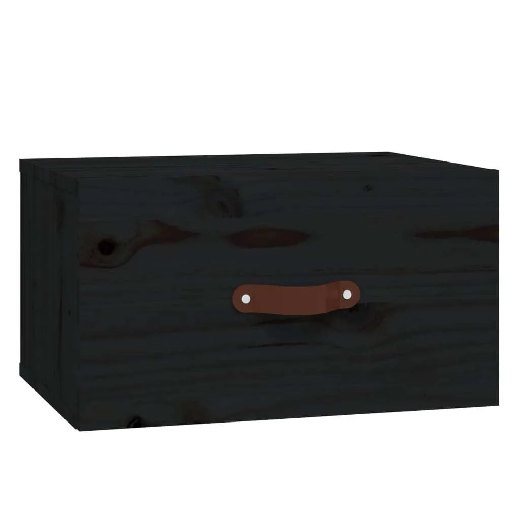 Mobiletto Notte Sospeso Nero vidaXL 40cm - Soluzione Camera Piccola