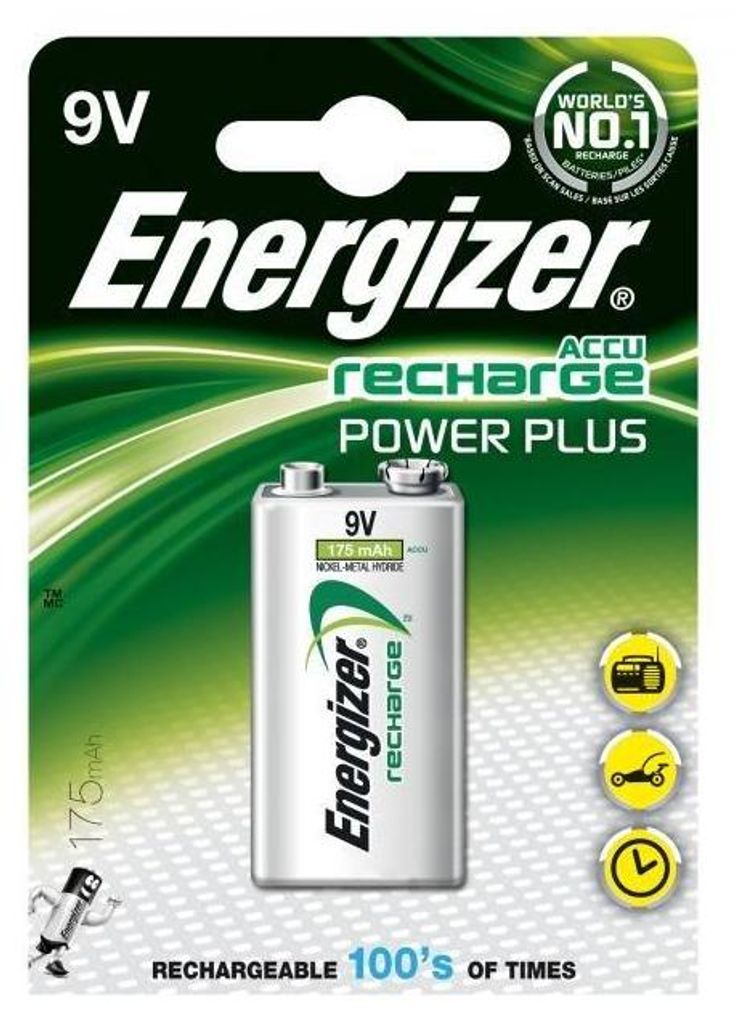 Akku NiMH, E-Block, HR22, 9V/175mAh Power Plus, Produktbild 