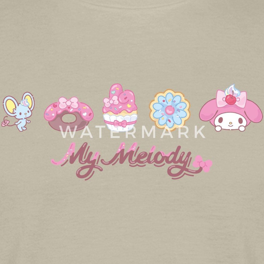 Spreadshirt My Melody Mit Flat Und Gebäckstücken Männer T-Shirt, XL, Sandbeige