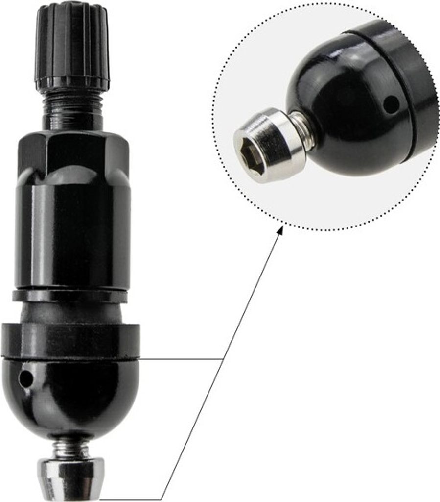 Capteur de pression des pneus Valve noire Chromée RDKS-07 Image du produit 