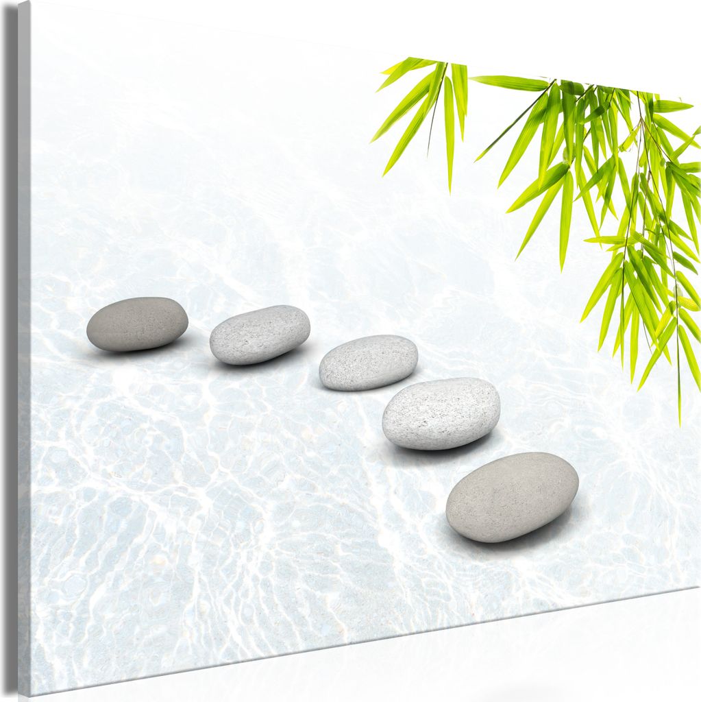 Italienischer Leinwand Leinwandbild - Stone Peace (1 Part) Wide 30x20 cm Orient p-C-0016-b-a