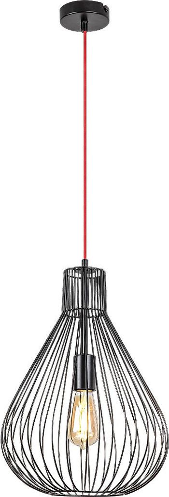 Rabalux 4754 Pendelleuchte 1 Spot Zille, E27, schwarz, rund, Industriell, ø305mm