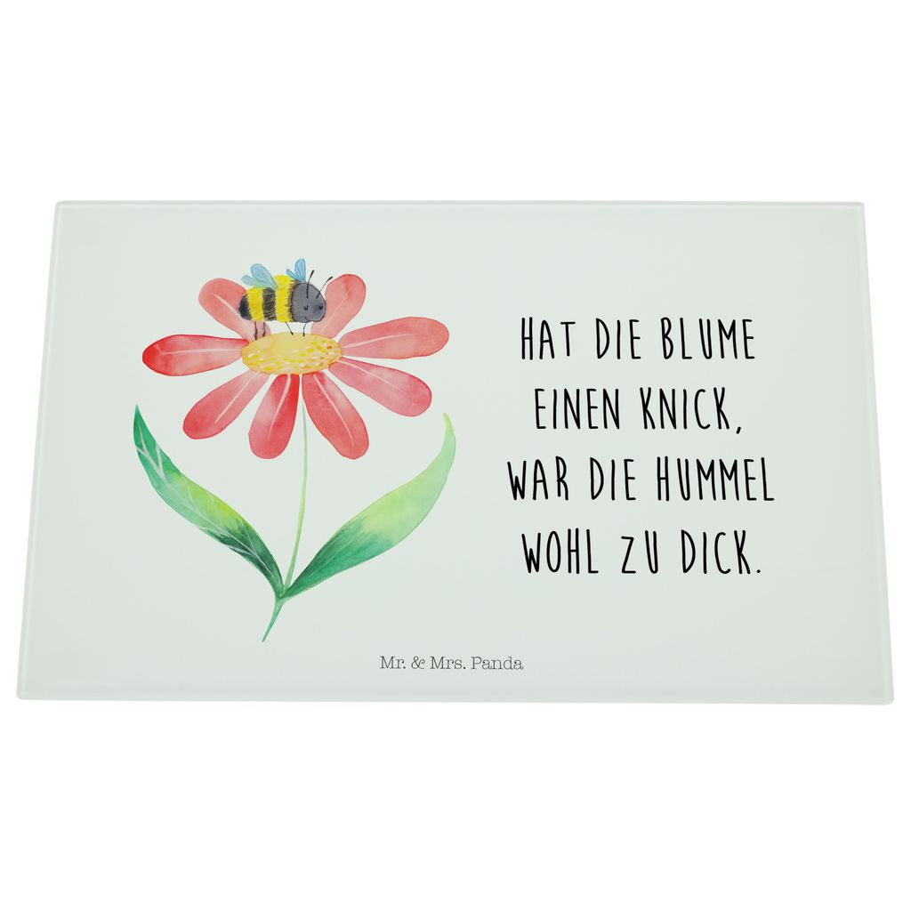 Mr. & Mrs. Panda Glasschneidebrett Hummel Blume - Weiß - Produktbild 