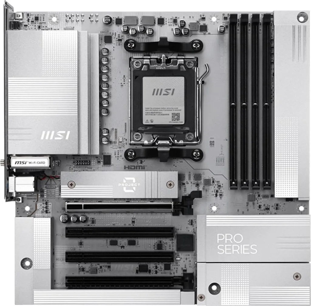 PC Gamer Clean avec MSI PRO B850M-A WiFi Project Zero mATX AM5