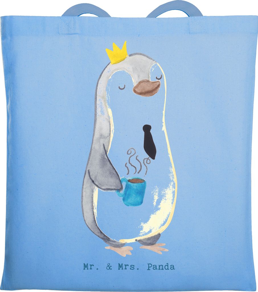 Mr. & Mrs. Panda Shopping Tasche Abteilungsleiter Herz - Sky Blue - Geschenk, festival, Montagmorgen, Laptoptasche, Büchertasche, Führungskraft, ...