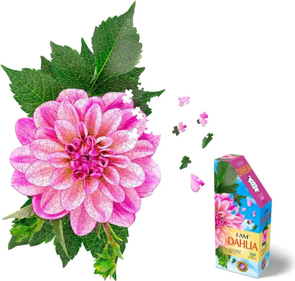 Mini Puzzle éducatif forme Dahlia coloré en carton rigide Mad Capp
