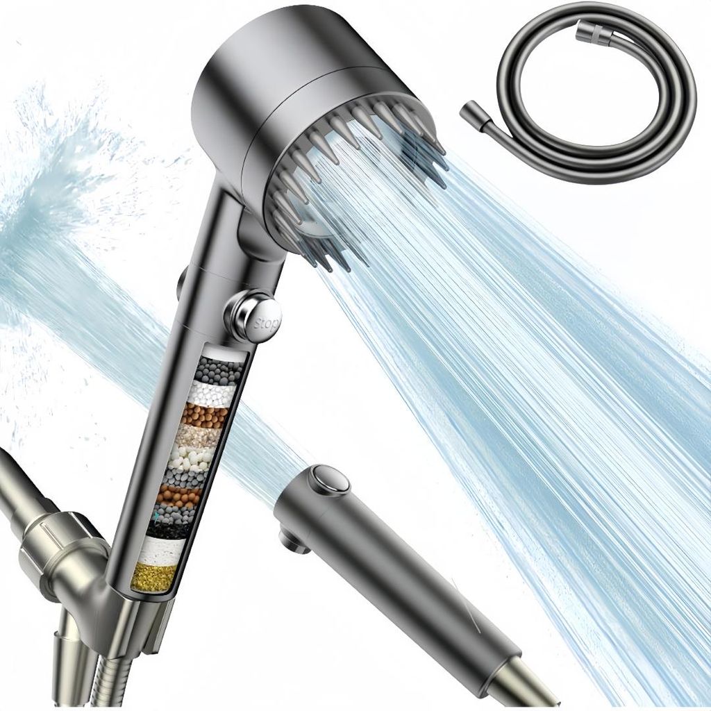 Duschkopf mit Filter, Hochdruck Handbrause mit Filtration Produktbild 