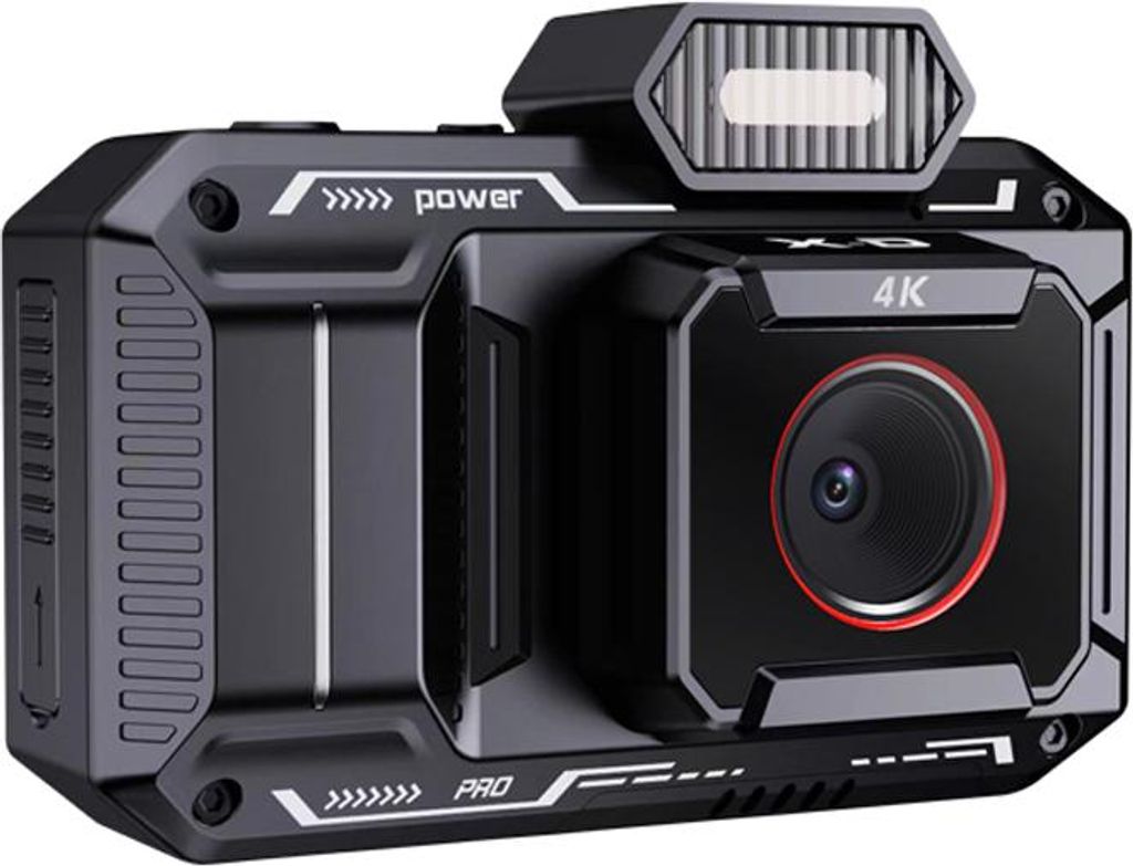 4K Digitalkameras für die Fotografie mit Aufbewahrungstasche, Vintage 48MP Videokamera für Vlogging mit Auto-Zoom Timing Flash, 2500mAh Akku Poin...