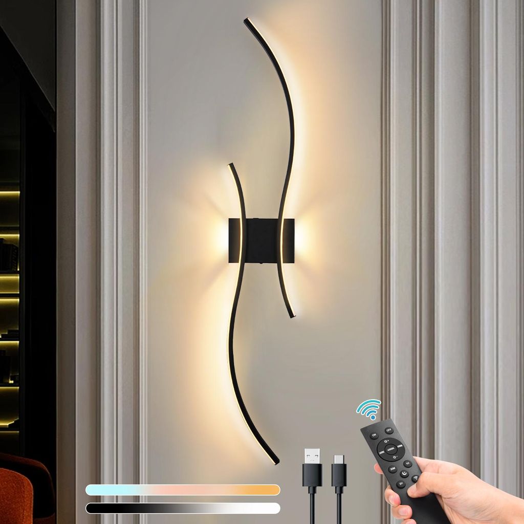 LED Wandleuchte Innen Modern Dimmbar 3 Farbtemperaturen Produktbild 