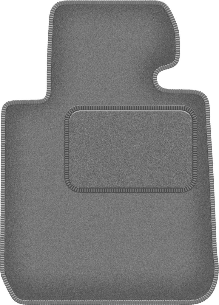 Fahrerfußmatte Velours graphit passend für BMW 2 F23 (2014-2022, Cabrio) – mit Befestigungen – passgenau