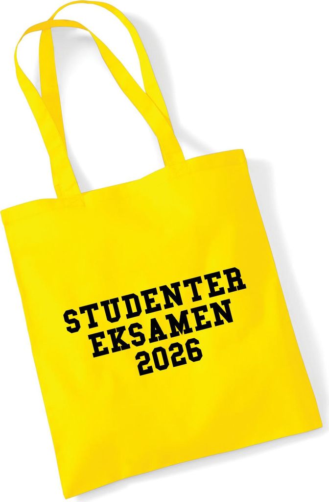 Huuraa Jutebeutel Studentereksamen 2026 Abschluss Dänemark 10 Liter Yellow Baumwolle Tasche Geschenkidee