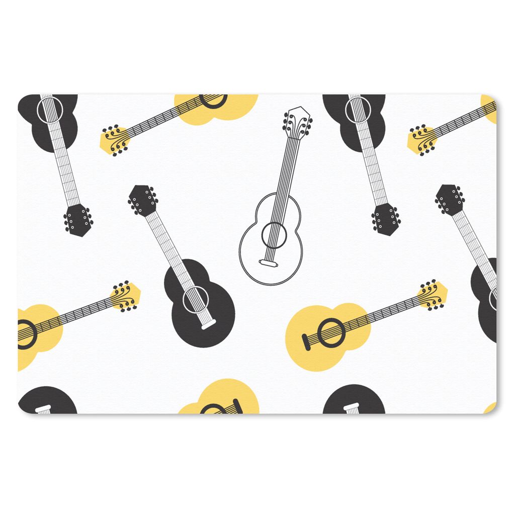 MuchoWow Mauspad Mousepad Gitarre - Patterns - Instrumente 27x18 cm - Mousepads - Maus Mat - Pad - Mausunterlage - Büroartikel - Desk Matten