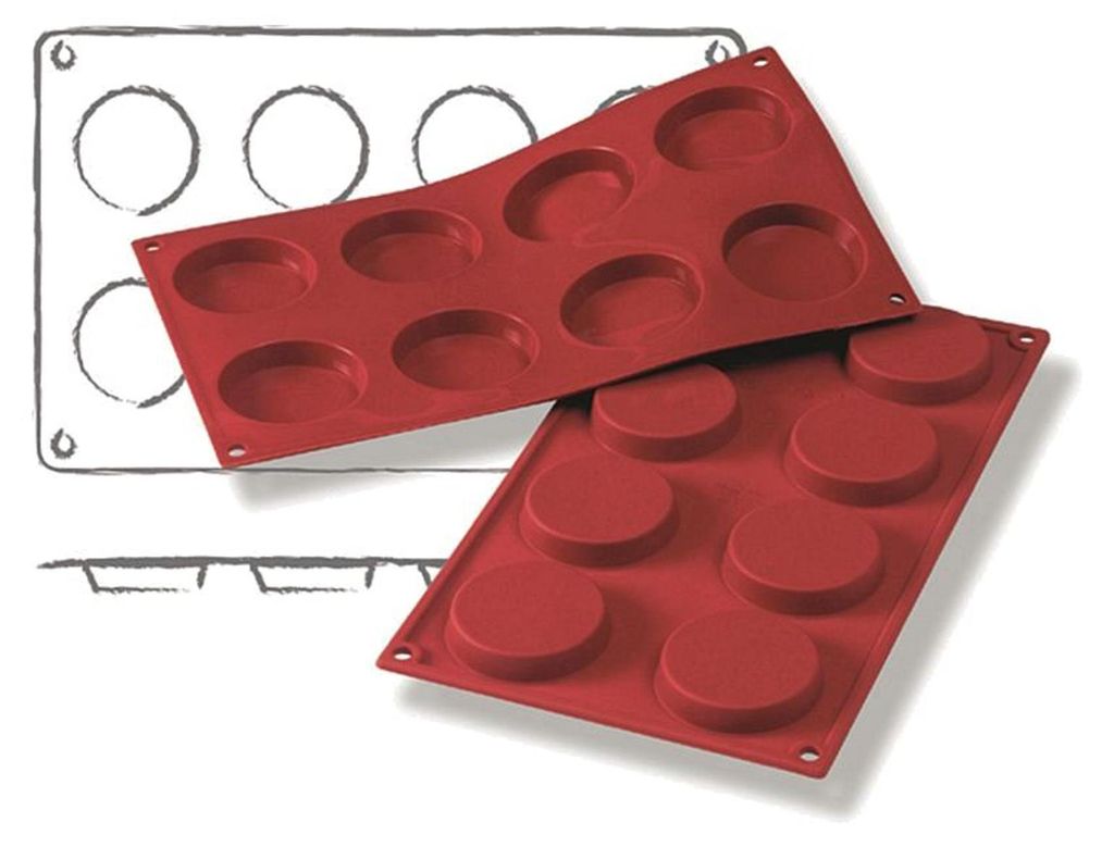 Backform Dessertform Keksform Silikon FLORENTINER 2x4= 8 Produktbild 