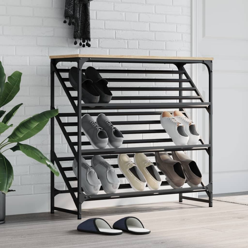 "im Angebot" Schuhregal Sonoma-Eiche 90x30x85 cm Holzwerkstoff - Schuhregale CC22822