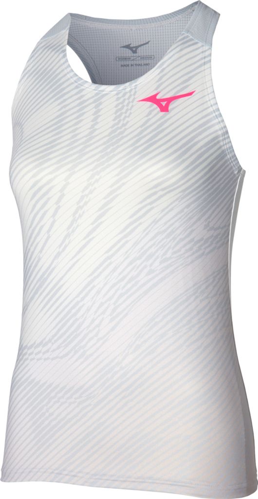 Mizuno Charge Printed ärmelloses T-shirt Weiß M Frau Weiß M