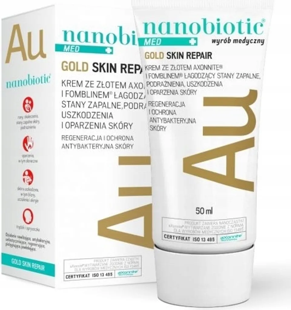 Nanobiotic Med+ Gold 50ml: Crema Cicatrizzante e Antibatterica