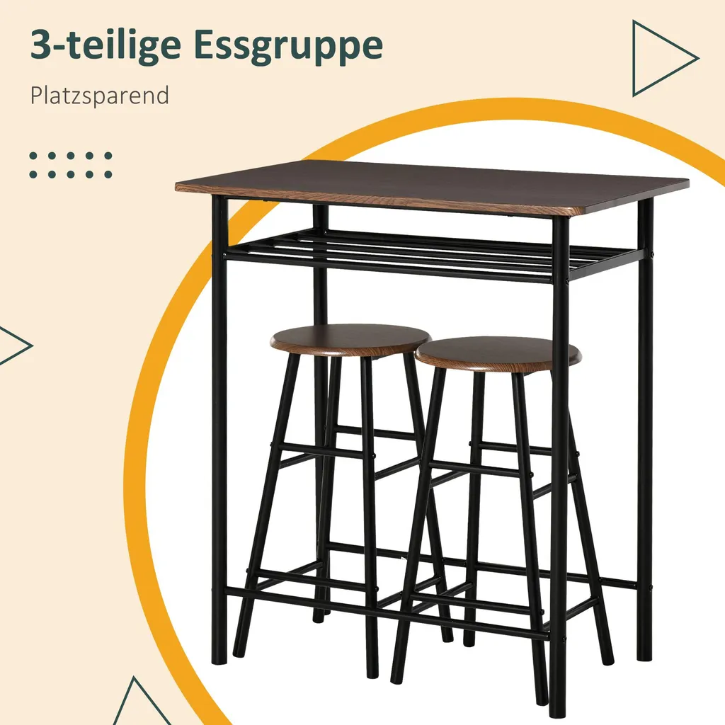 Gain de Place : Ensemble Table et Tabourets de Bar avec Rangement Intégré - 4