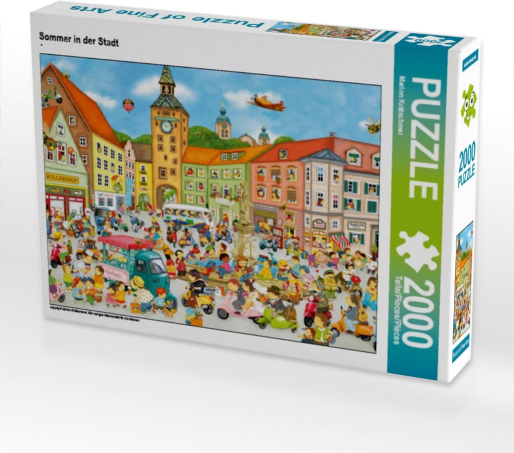 CALVENDO Puzzle Sommer in der Stadt | 2000 Teile Lege-Größe 90x67cm Foto-Puzzle für glückliche Stunden