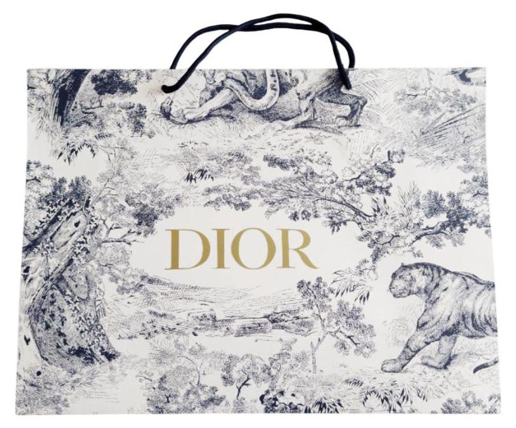 Torba Dior biała Toile de Jouy tygrysy i las złote logo Zdjęcie produktu 
