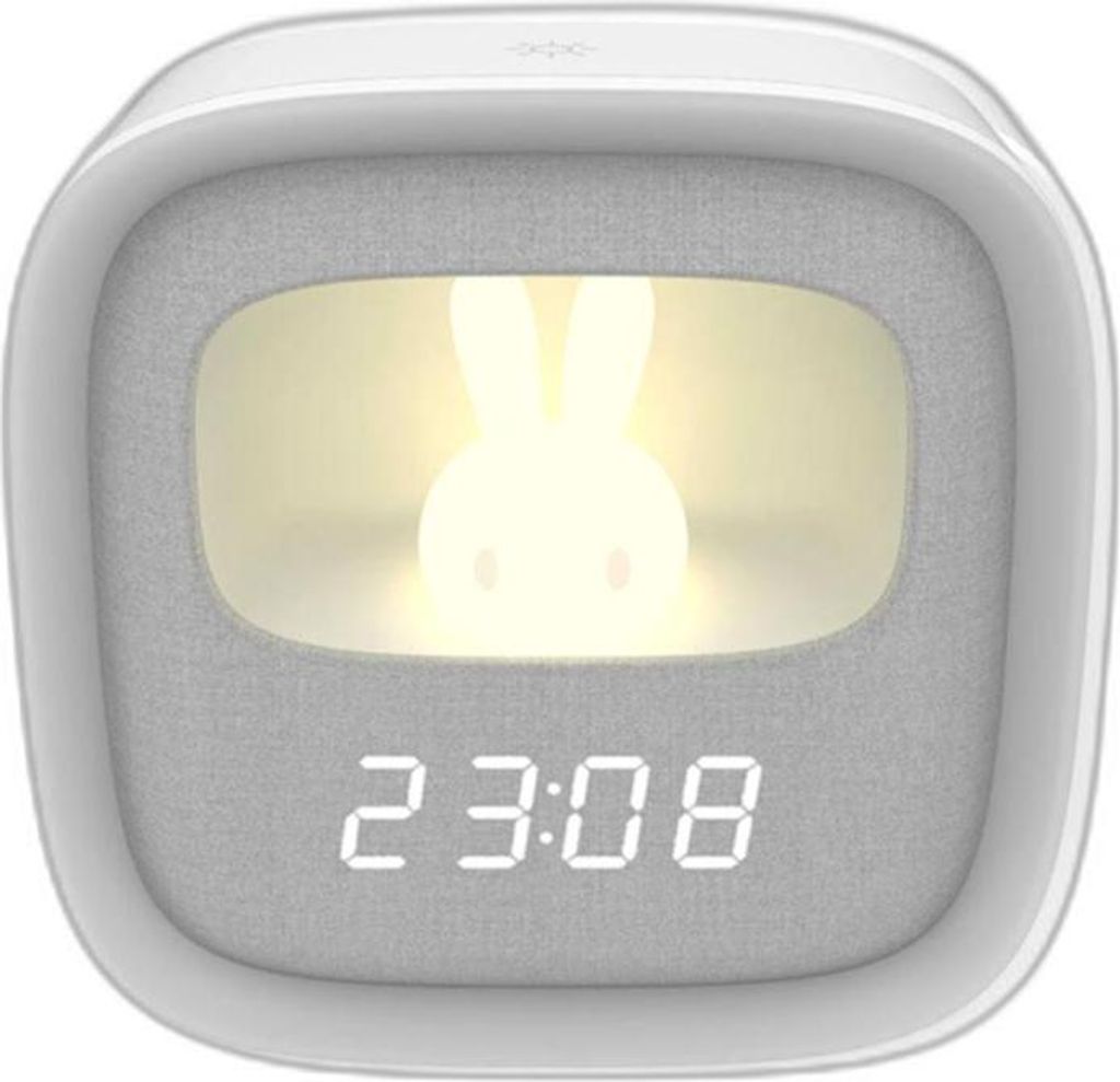 Budzik z nocnym króliczkiem LED PURE FNL-06 AURORA biały Zdjęcie produktu 