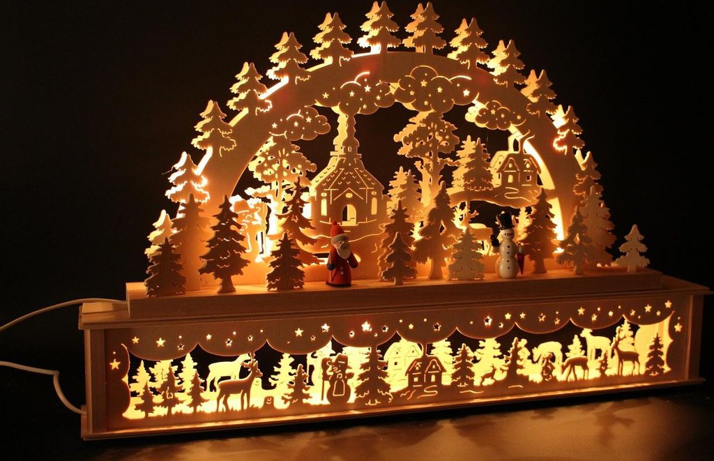 Original Erzgebirgischer Marken Schwibbogen Lichterbogen 60 x 43 cmK60-2_31