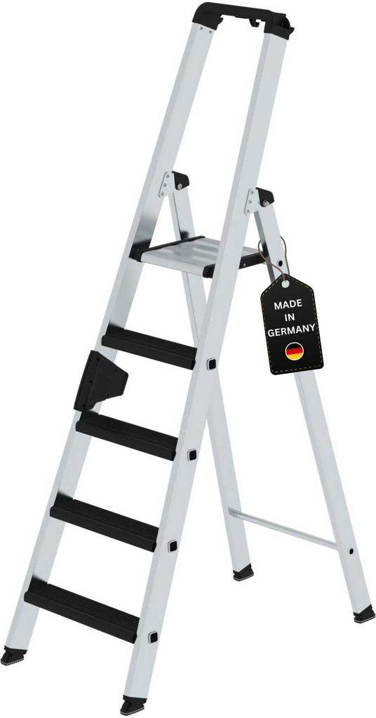 Stufen-Stehleiter einseitig begehbar mit clip-step relax 5 Stufen