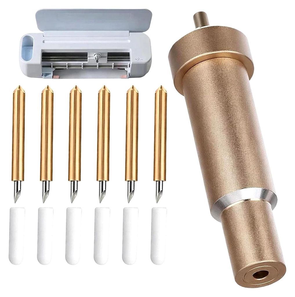Ersatzklingen für Cricut Maker 3 / Maker 4 / Explore 3 / Explore 4 / Explore One/Air/Air 2/Air 3, 6 Klingen mit Halter für präzise Bastelarbeite...