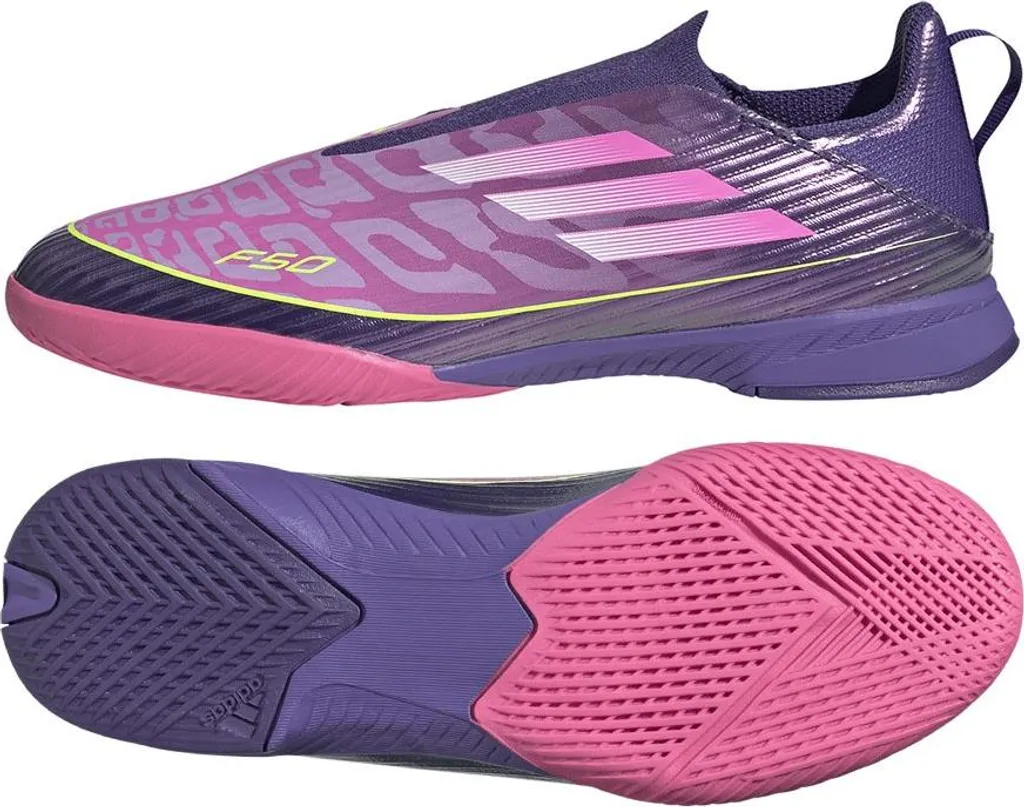 Adidas F50 League LL Jr JQ9756 : Baskets foot salle confort sans lacets
