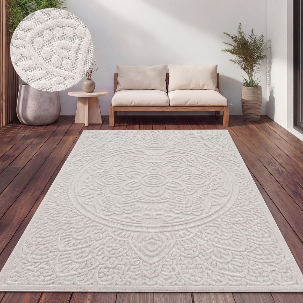 Outdoor Teppich Wetterfest Balkon Wohnzimmer Produktbild 
