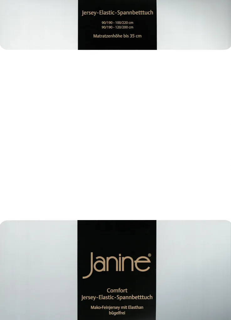 Drap-housse 200x200 Blanc en Jersey de Coton Extensible Janine Comfort