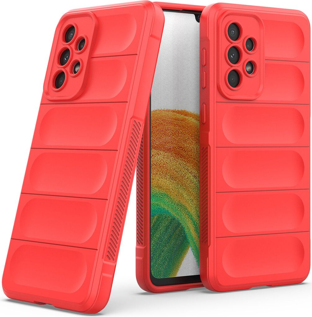 Samsung A53 5G Hülle, Weich TPU Silikon Stossfest Anti-rutsch Schutzhülle für Samsung Galaxy A53 5G Rot
