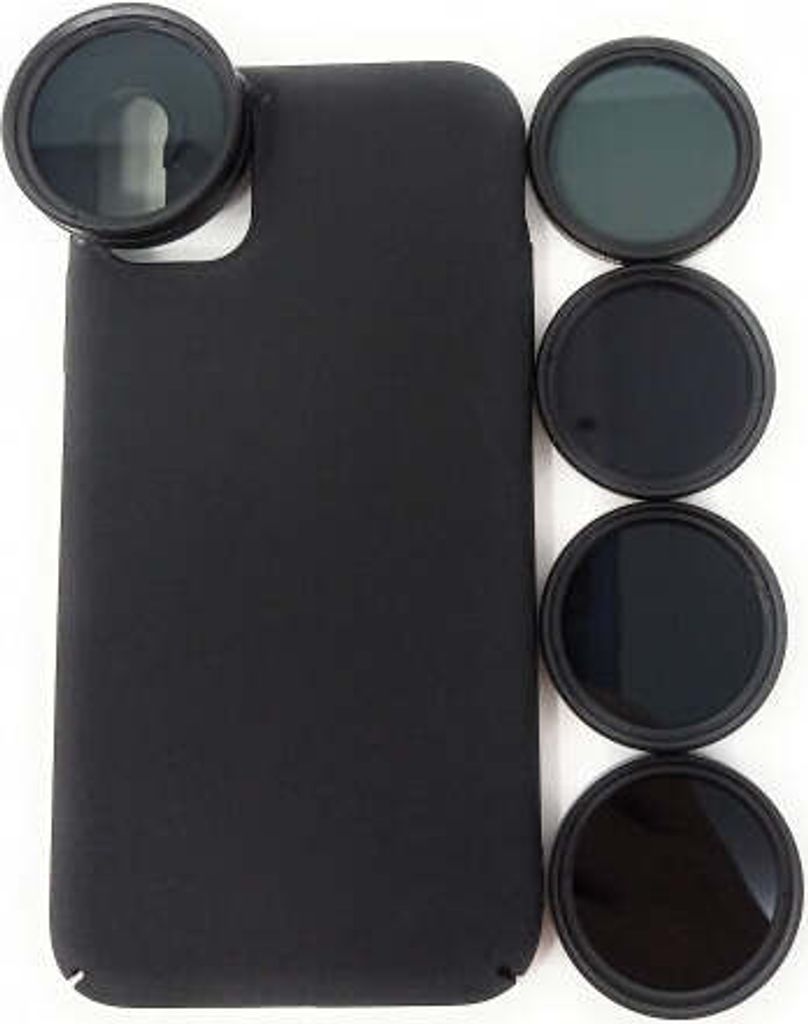 SYSTEM-S ND Filter 37 mm Set Neutraldichtefilter Graufilter mit Hülle für iPhone 11