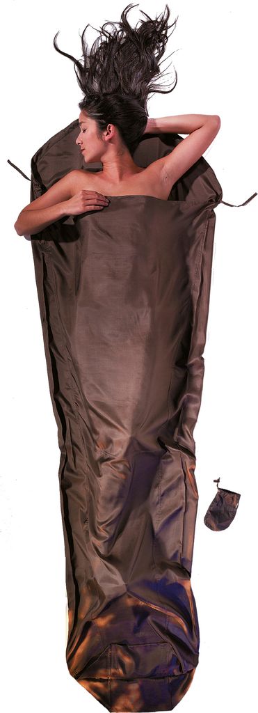 COCOON MummyLiner Seide muddy elephant - Leicht-Reiseschlafsack