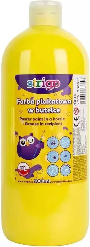 Tempera Gialla STRIGO 1L per Scenografia e Hobby - Colore Professionale
